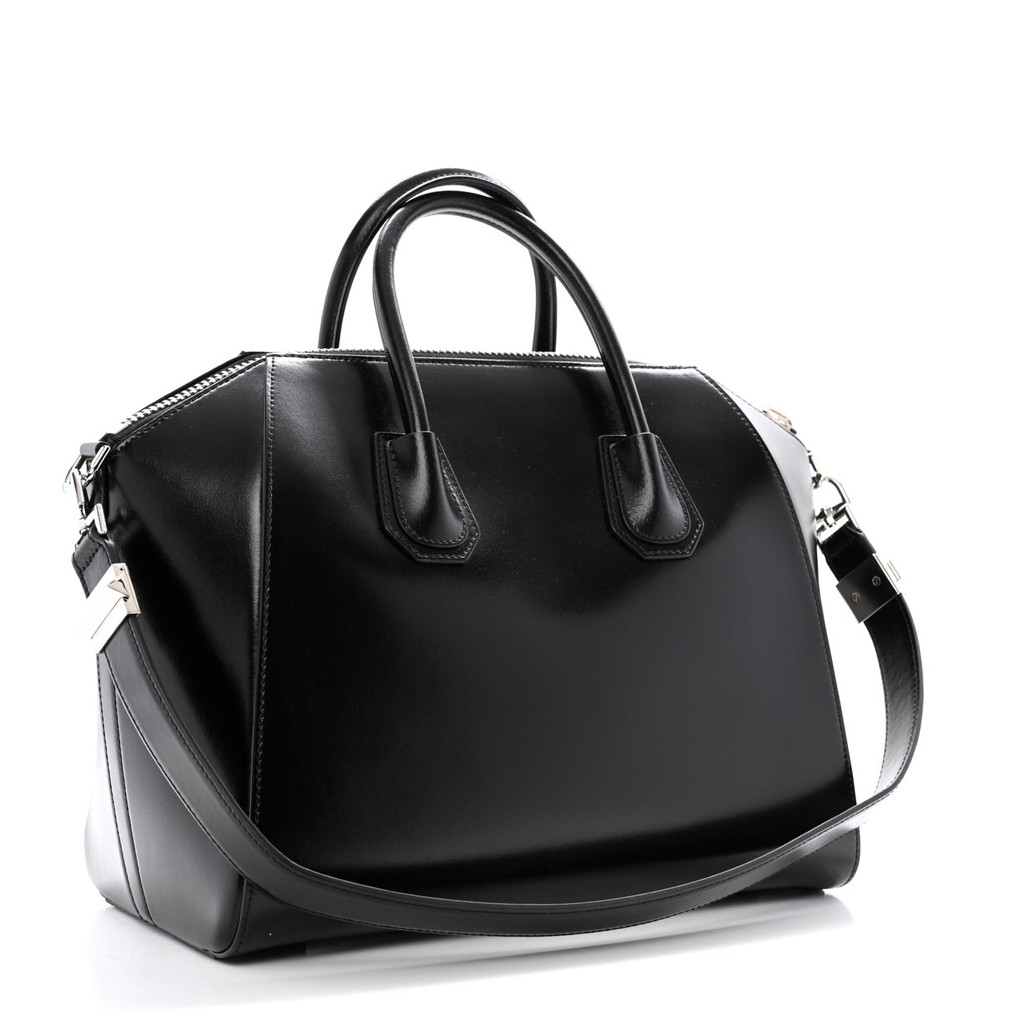 Shiny Lord Calfskin Medium Antigona Black