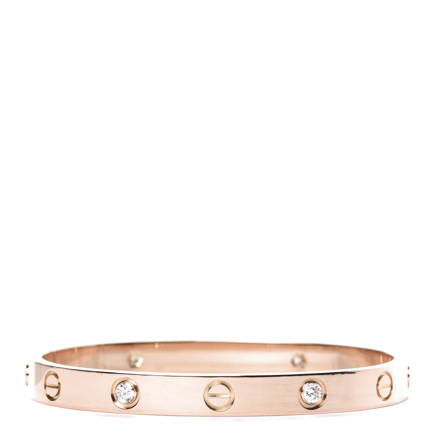 18K Pink Gold 4 Diamond LOVE Bracelet 16