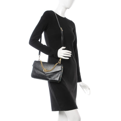 Gucci Calfskin Diagonal GG Medium Thiara Double Envelope Shoulder Bag Emerald Green Black 2 of 8