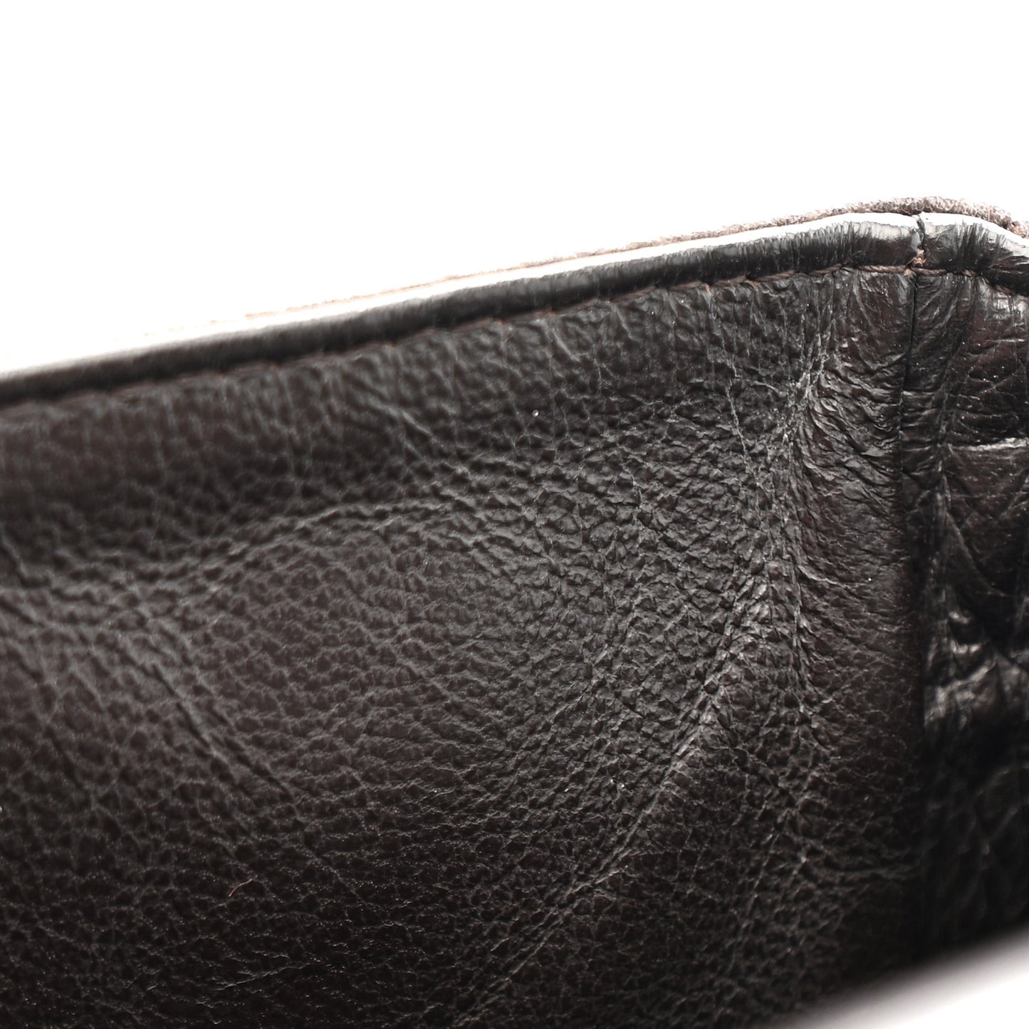 Caviar Quilted Medium Double Flap Brown