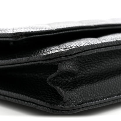 Chanel Caviar Quilted Wallet on Chain WOC Black 10 of 12