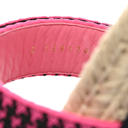 Chanel Stretch Fabric Lambskin CC Flat Sandals 37 Pink Black 8 of 10
