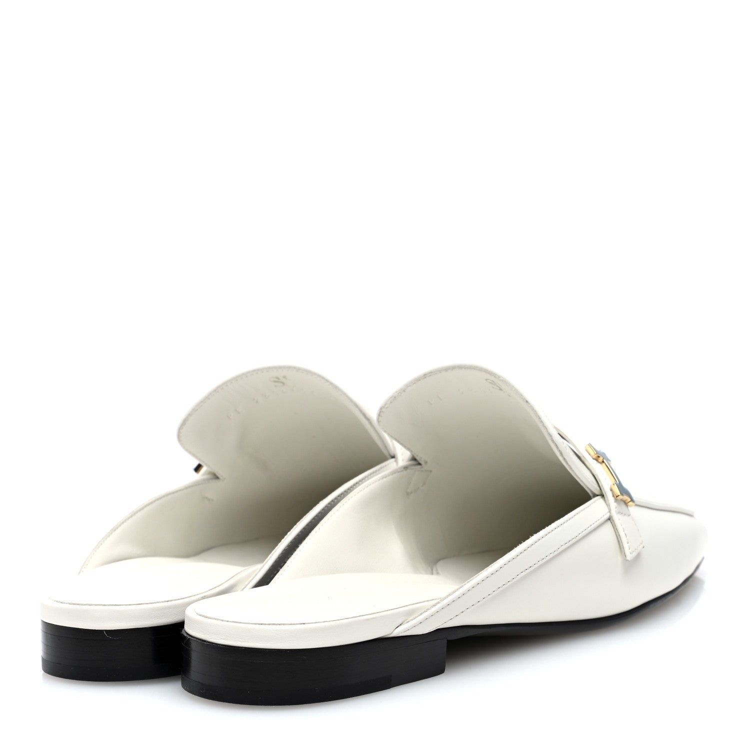 Hermes Calfskin Womens Groupie Mules 39 White 4 of 9