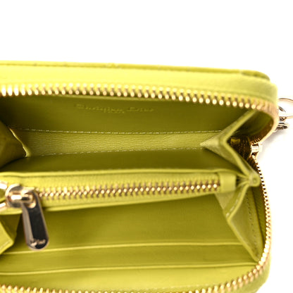 Christian Dior Patent Cannage Small Lady Dior Voyageur Coin Purse Lime 5 of 7