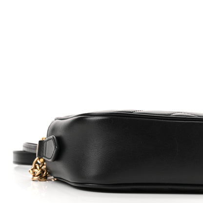 Gucci Calfskin Matelasse Mini GG Marmont Chain Shoulder Bag Black 9 of 10
