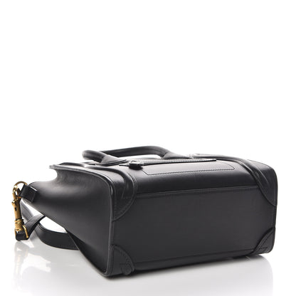Celine Smooth Calfskin Nano Luggage Black 4 of 9