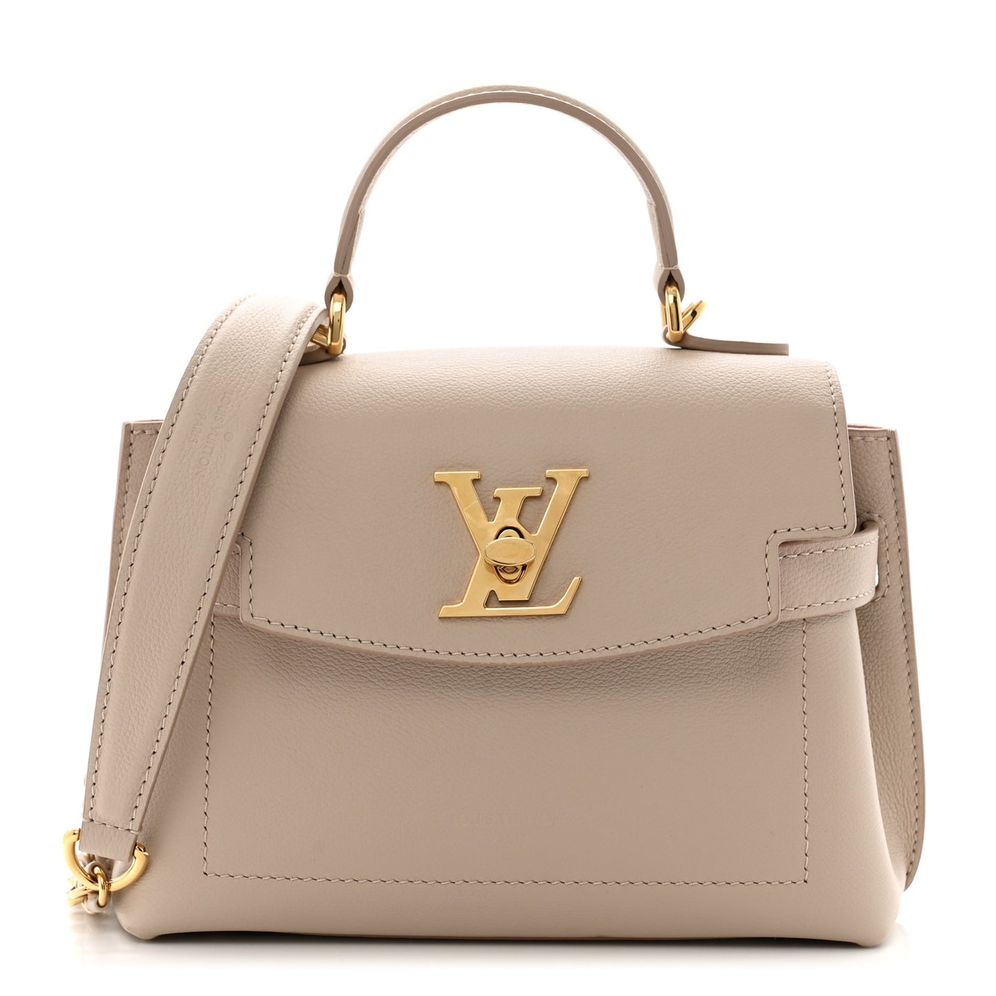 Soft Calfskin Mini Lockme Ever Greige