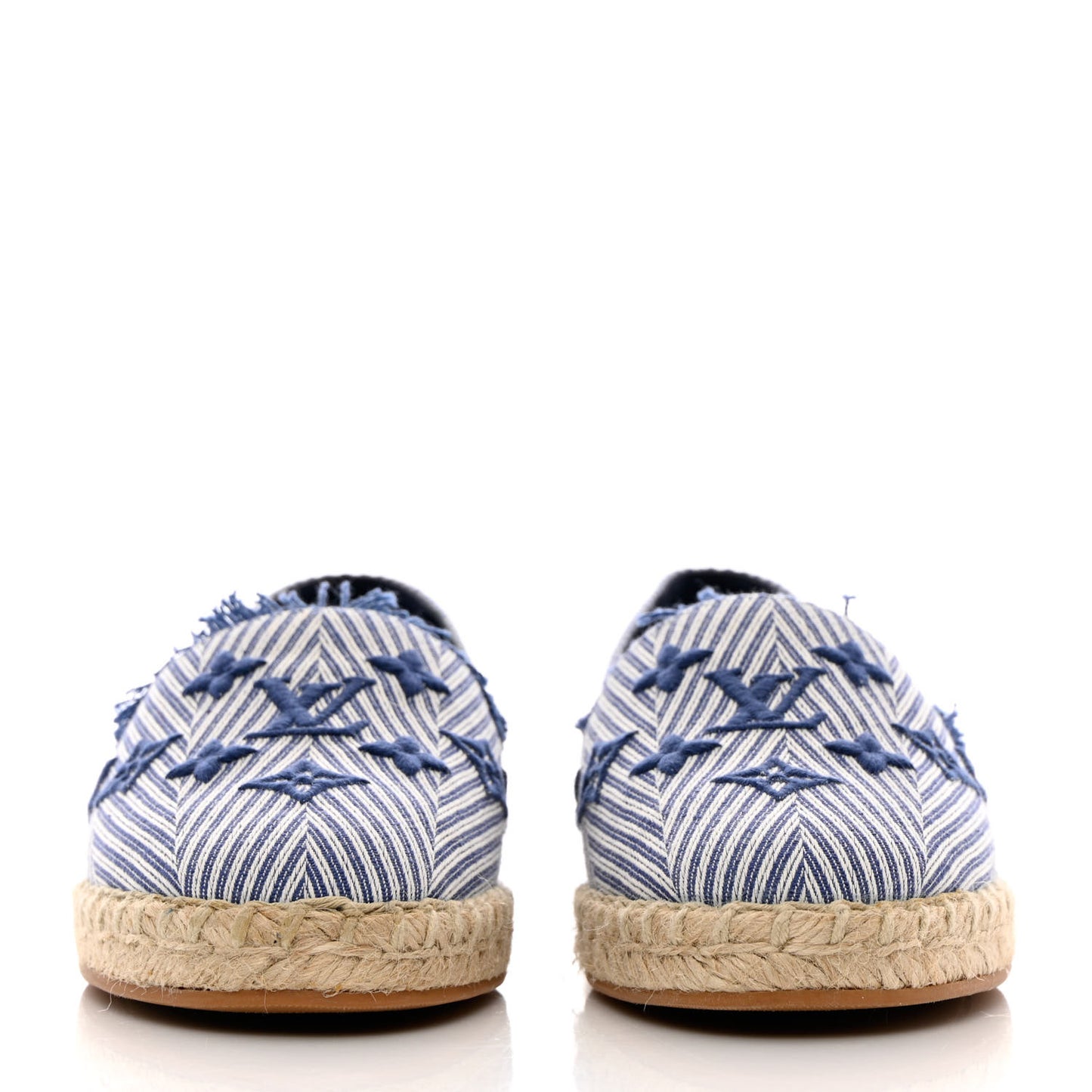 Canvas Monogram Sail Away Espadrille Flats 37.5 Marine