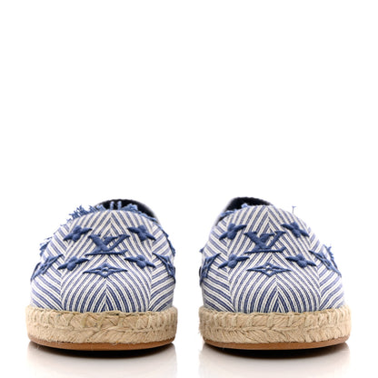 Louis Vuitton Canvas Monogram Sail Away Espadrille Flats 37.5 Marine 2 of 9