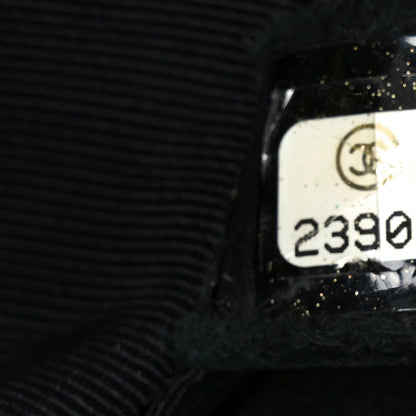 Chanel Iridescent Calfskin Chevron Quilted Shopping Tote Black 7 of 10