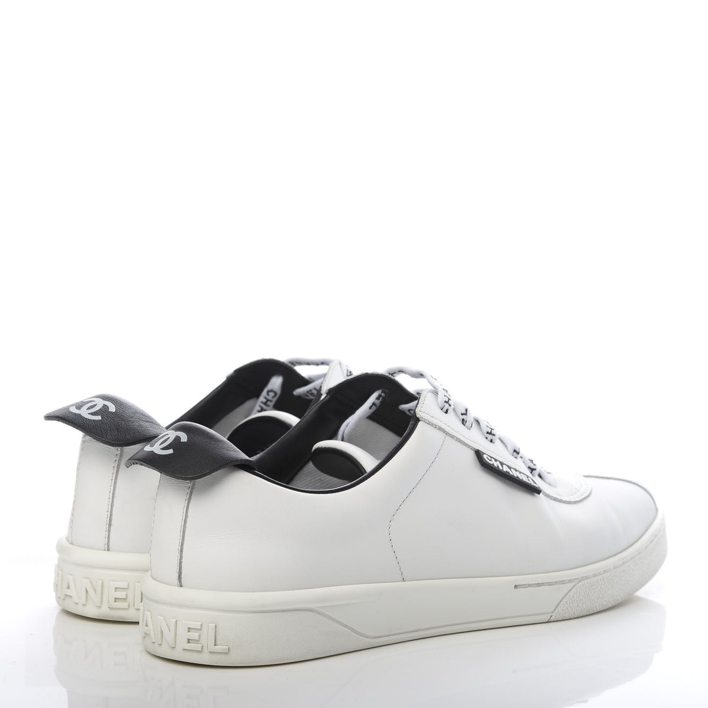 Calfskin CC Sneakers 38 White