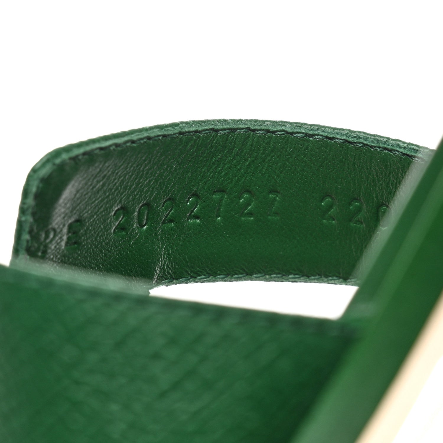 Hermes Epsom Oran Sandals 37 Vert Cactus 8 of 9