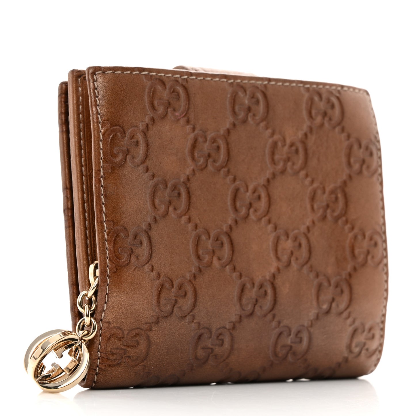 Guccissima Twins French Wallet Bronze