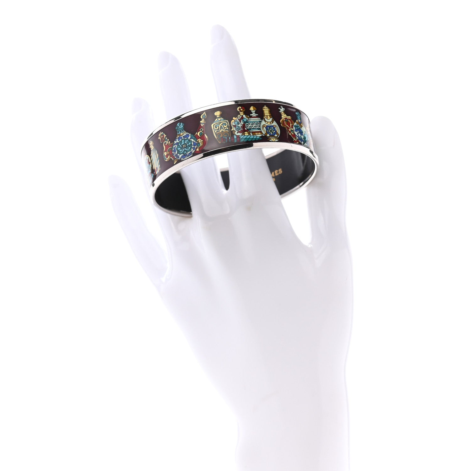 Hermes Enamel Printed Wide Flacons Bracelet 65 2 of 5