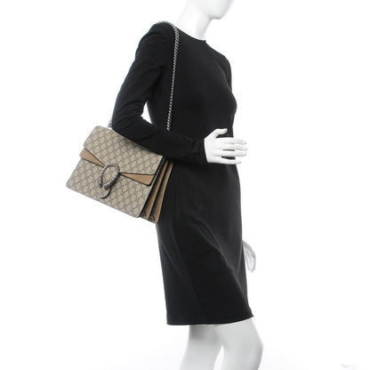 Gucci GG Supreme Monogram Medium Dionysus Shoulder Bag Taupe 2 of 8