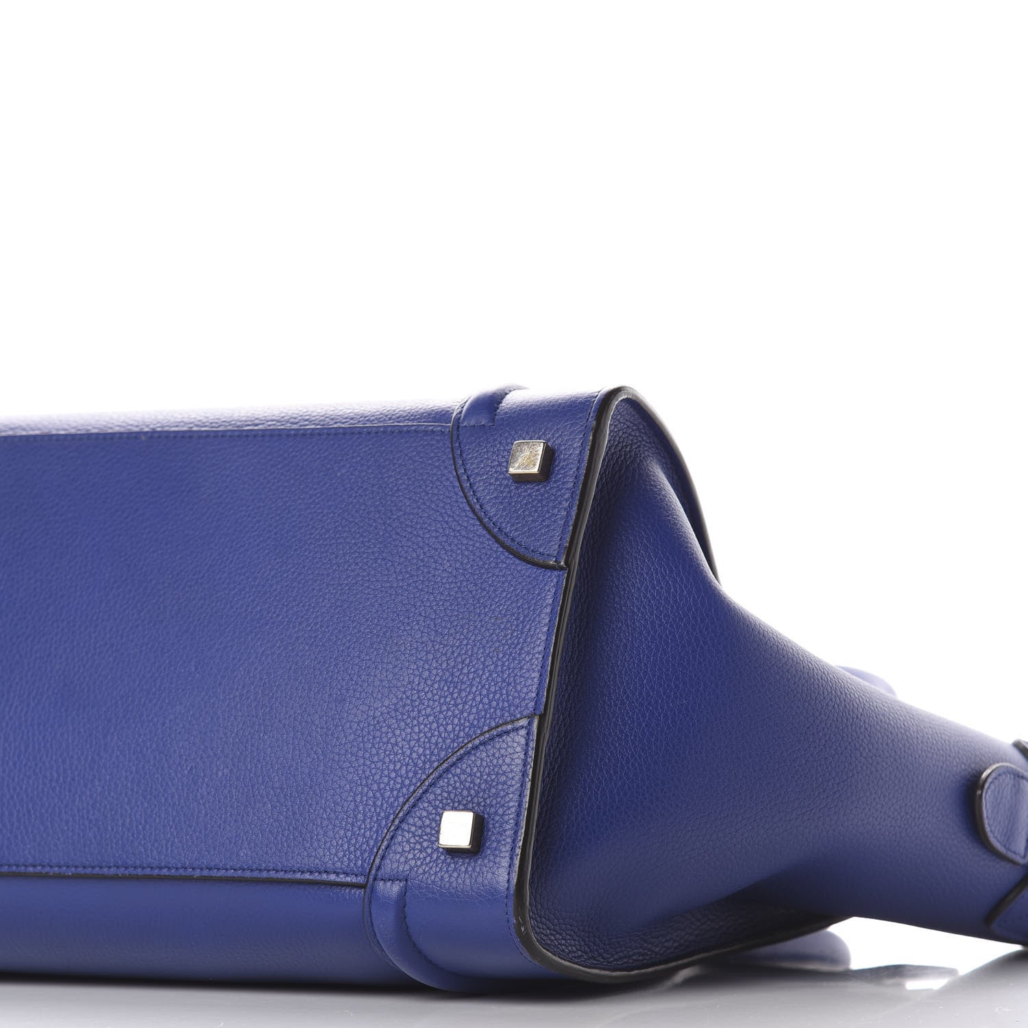 Celine Drummed Calfskin Mini Luggage Indigo 8 of 9