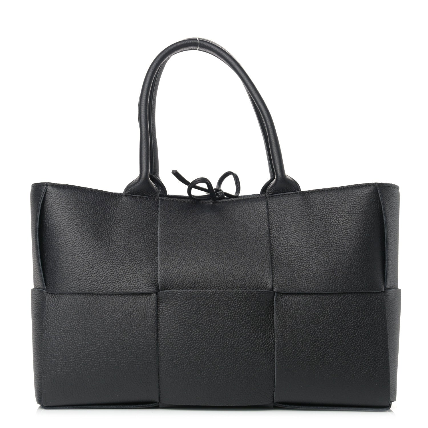 Bottega Veneta Grained Calfskin Intrecciato Small Arco Tote Black 3 of 9