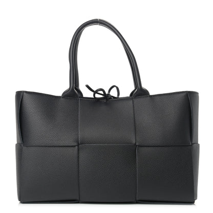Bottega Veneta Grained Calfskin Intrecciato Small Arco Tote Black 3 of 9