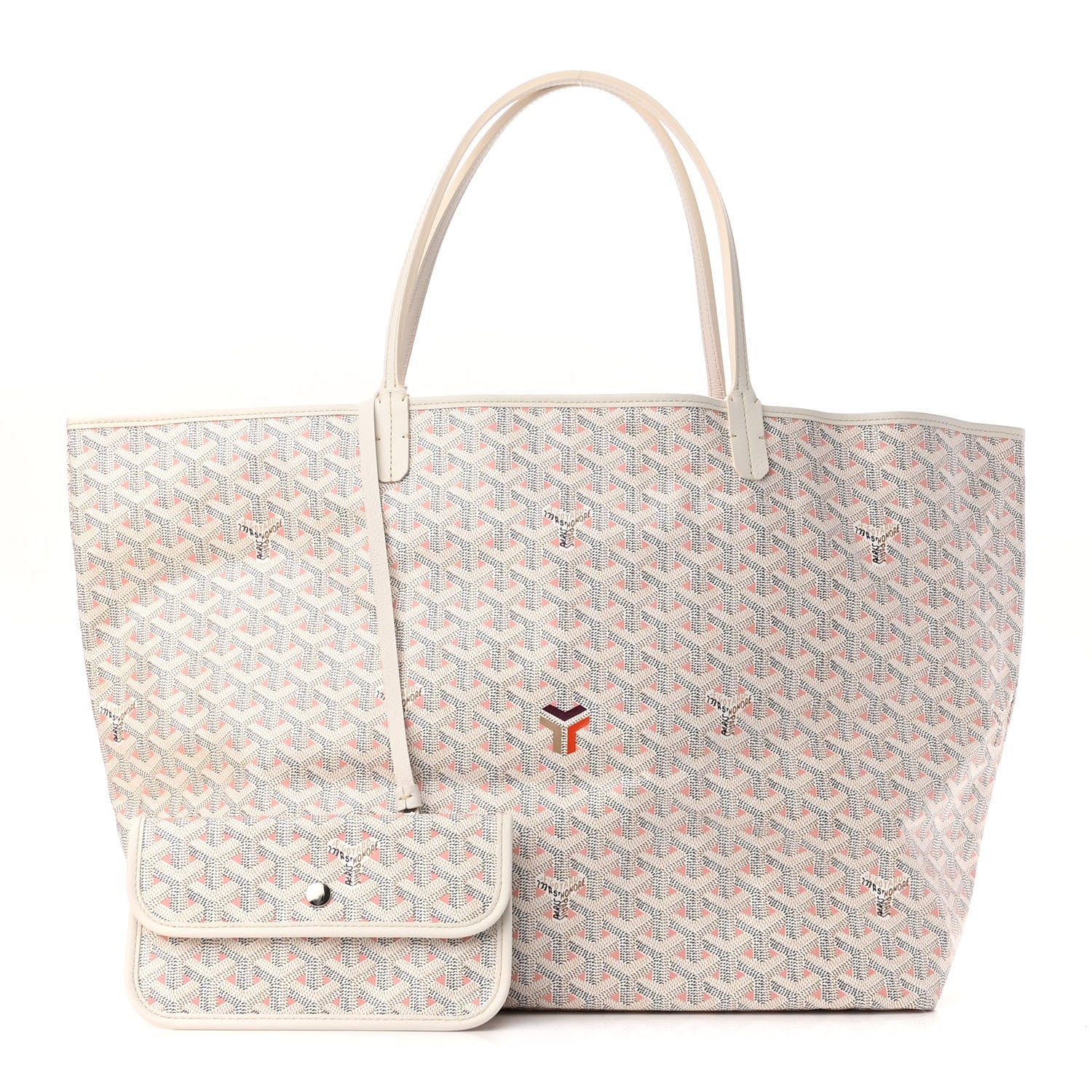 Goyard Goyardine Saint Louis Claire Voie GM White Pink 1 of 11