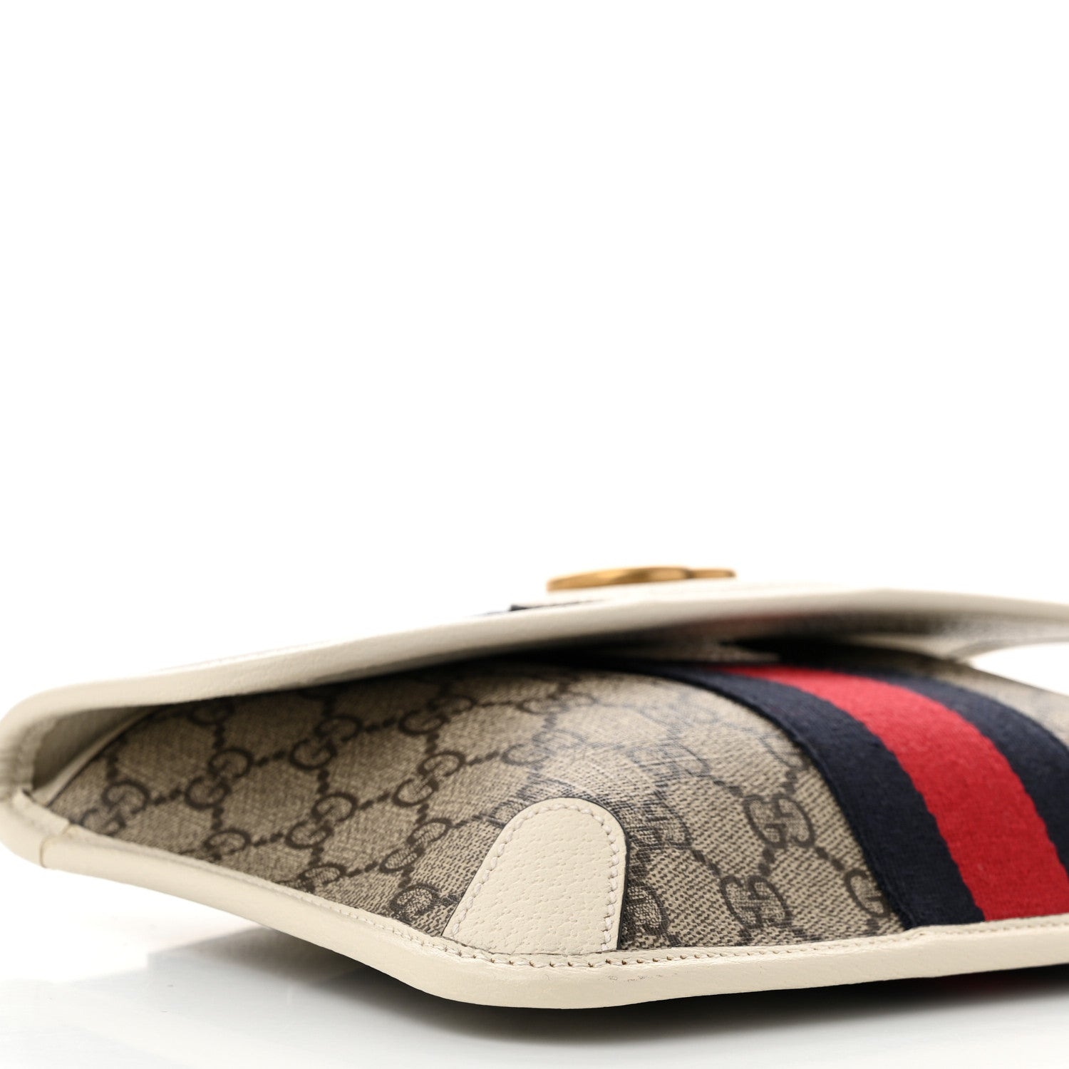 Gucci GG Supreme Monogram Web Small Ophidia Belt Bag 80 32 Beige Ebony White 9 of 10