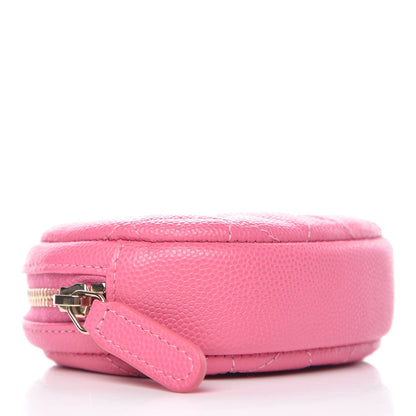 Chanel Caviar Quilted Zip Around Classic Coin Purse Pink 4 of 8
