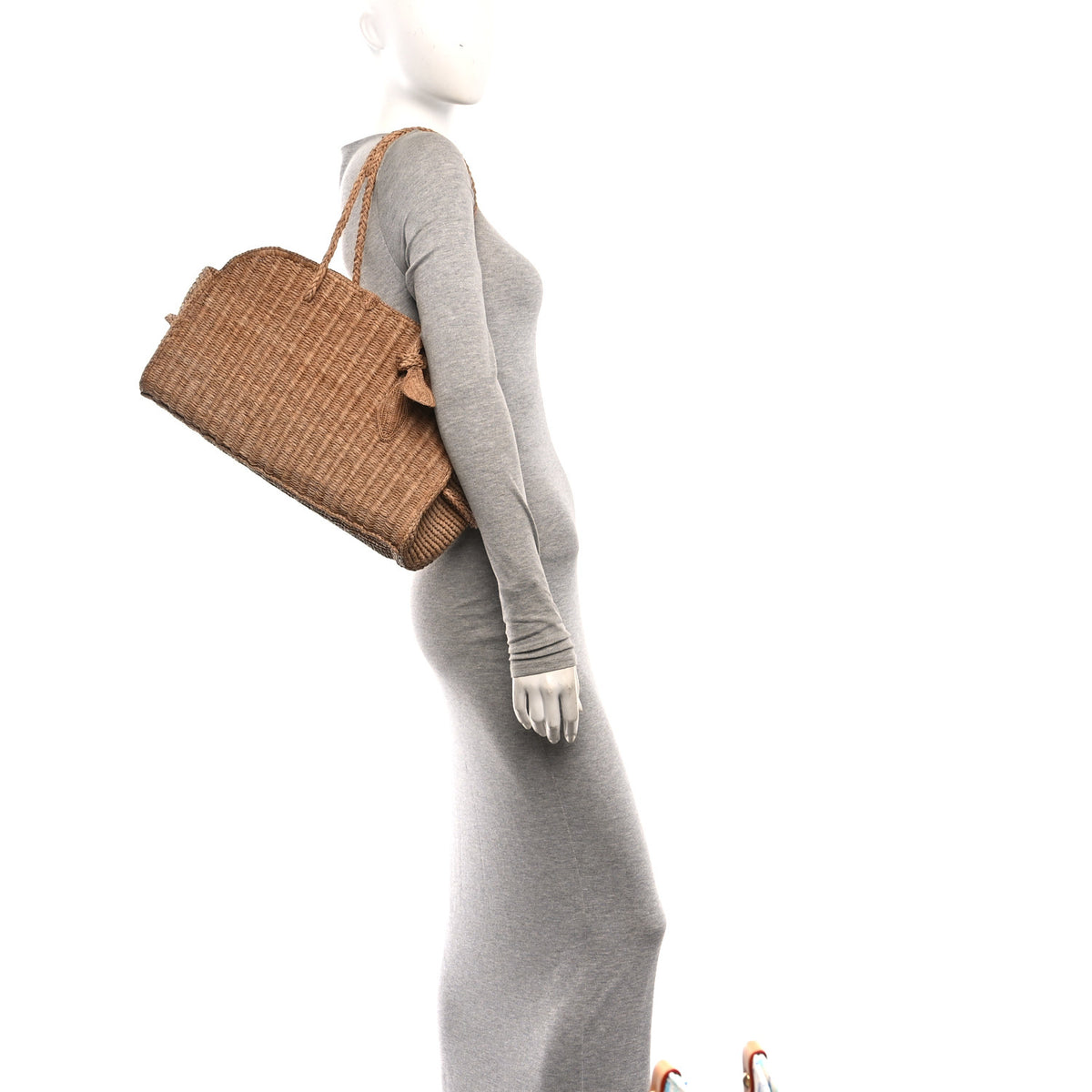 Raffia Le Turismo Bowling Bag Beige