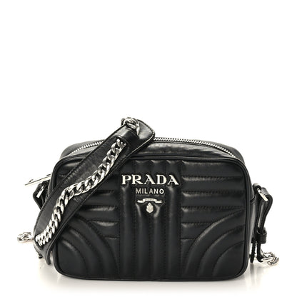 Prada Soft Calfskin Diagramme Camera Bag Black 2 of 15