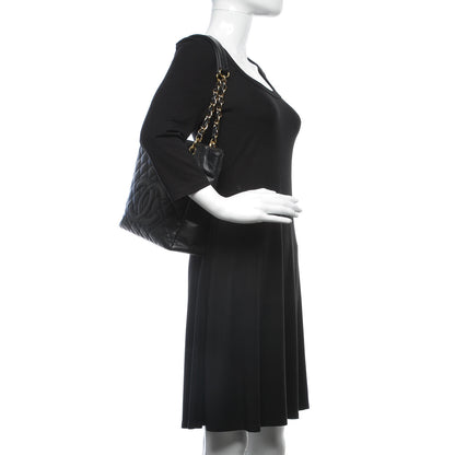 Chanel Caviar Quilted Petit Shopping Tote PST Black 2 of 8