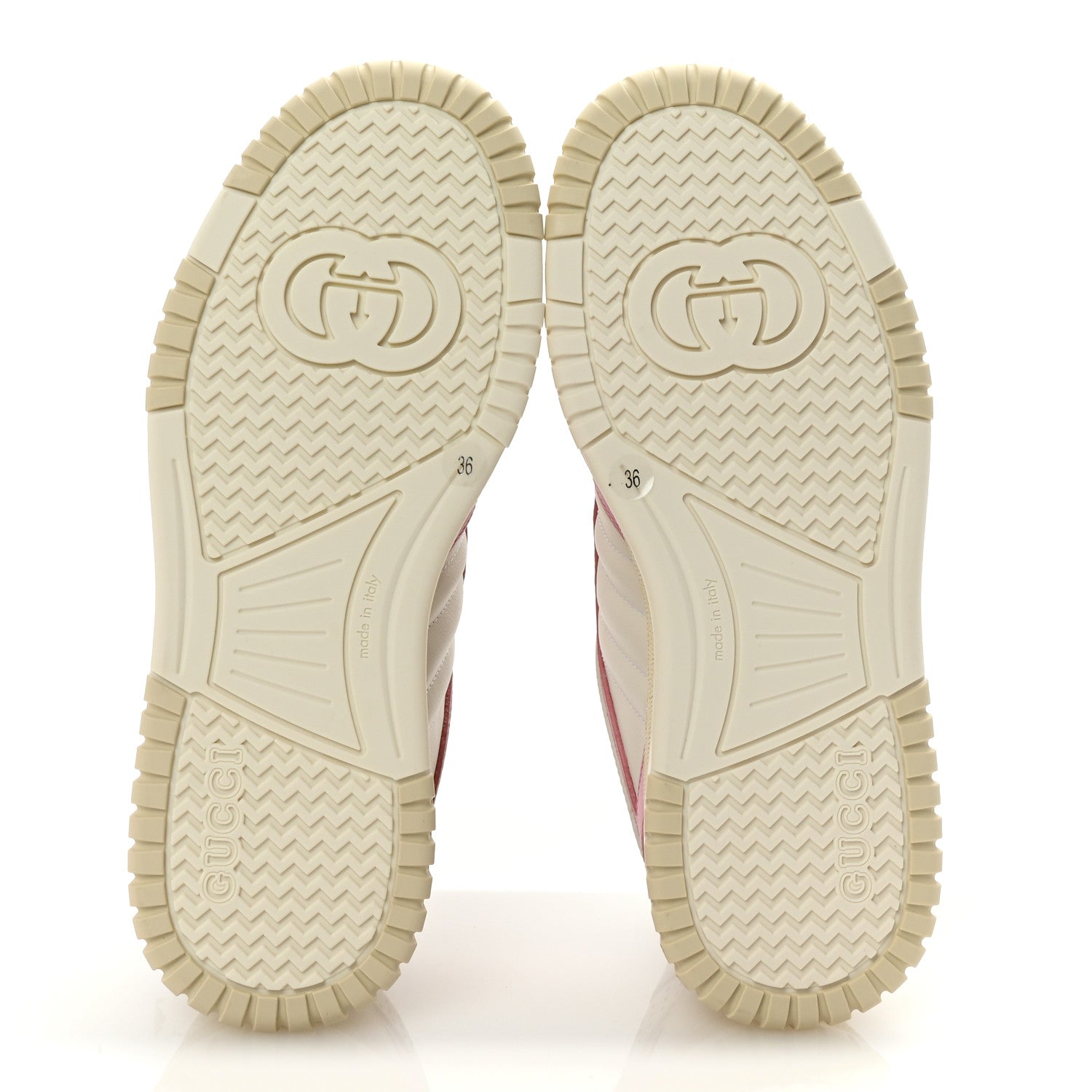 Gucci Calfskin Womens Re-Web Sneakers 36 White Pink 6 of 10