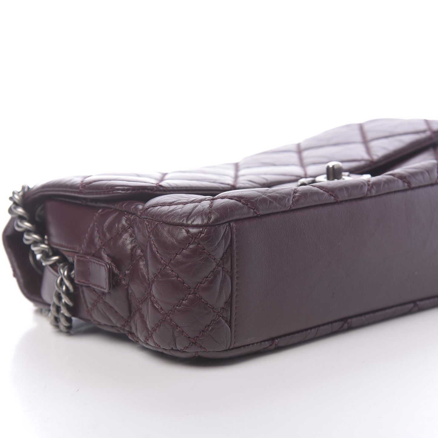 Aged Calfskin Medium New Portobello Flap Burgundy