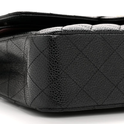 Chanel Caviar Quilted Medium Double Flap Black 9 of 13