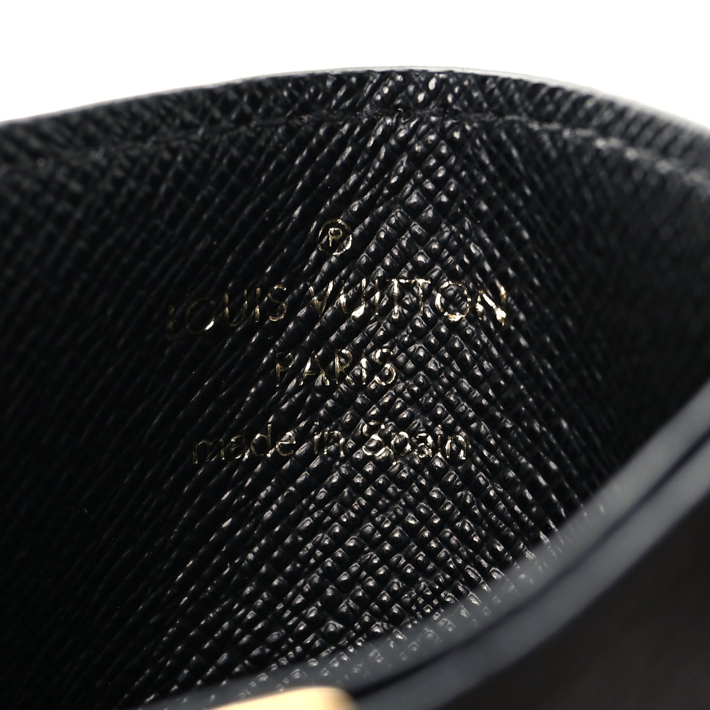 Monogram Calfskin Kimono Card Holder Black