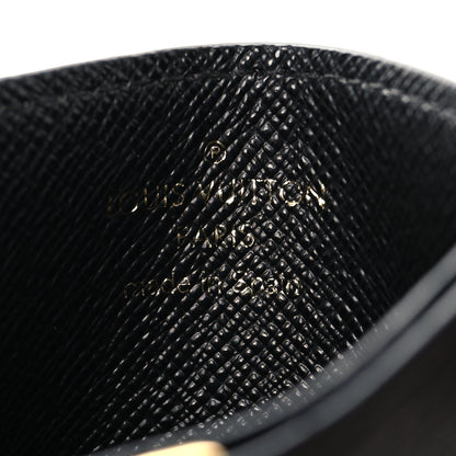 Louis Vuitton Monogram Calfskin Kimono Card Holder Black 6 of 6