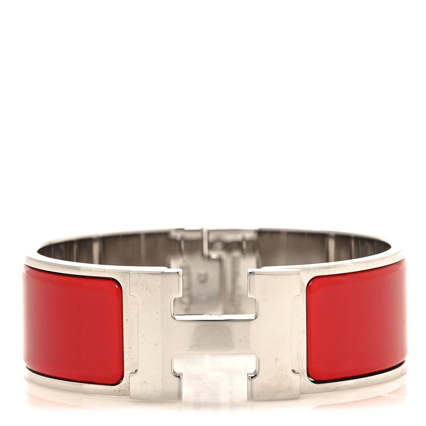 Enamel Wide Clic Clac H Bracelet PM Red