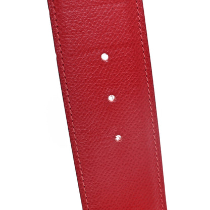 Hermes Swift Epsom Medor H Belt 85 34 Chocolate Rouge Casaque 4 of 4