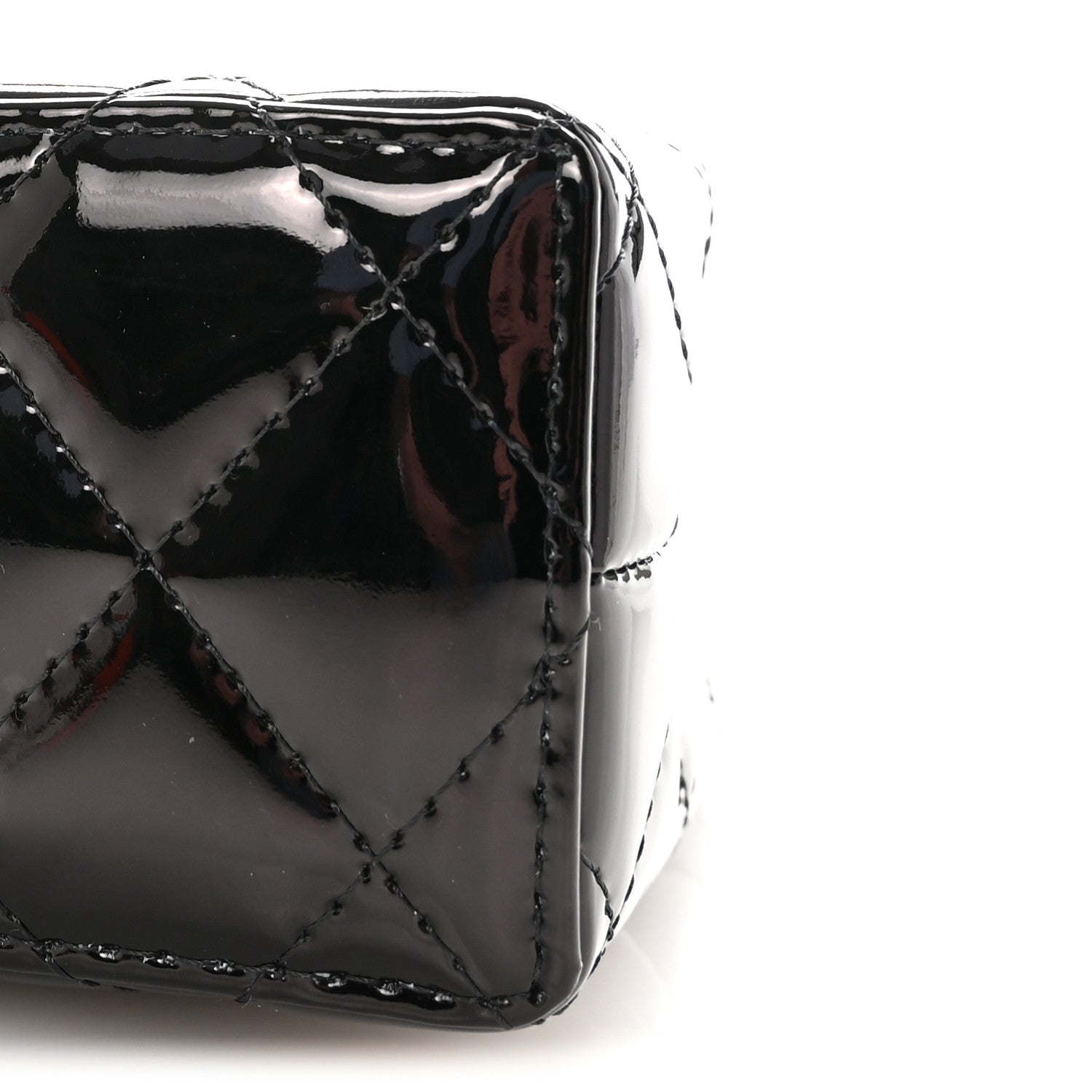 Chanel Patent Calfskin Quilted Nano Kelly Shopper Black 10 of 11