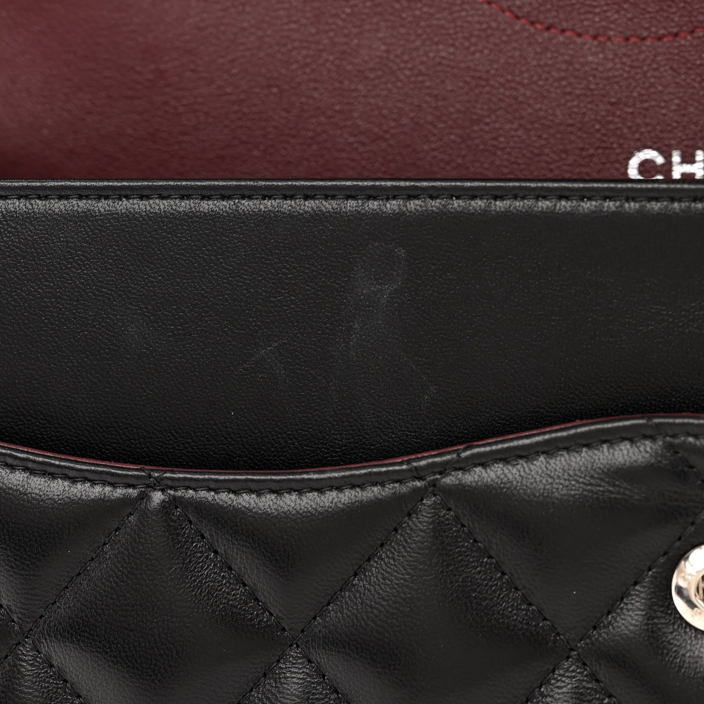 Lambskin Quilted Jumbo Double Flap Black