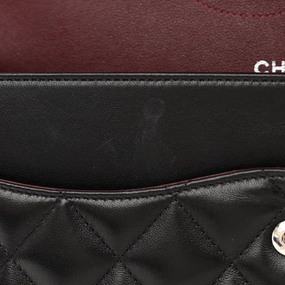 Chanel Lambskin Quilted Jumbo Double Flap Black 12 of 14