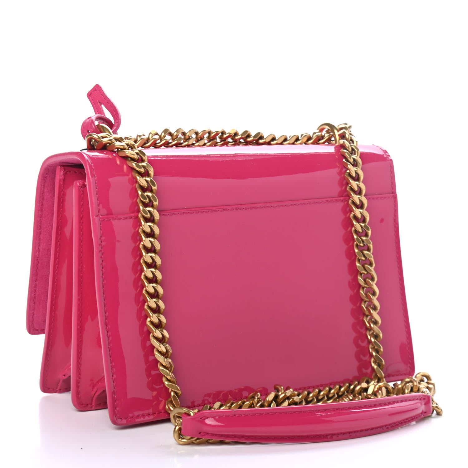 Saint Laurent Patent Small Monogram Sunset Bubblegum 2 of 4