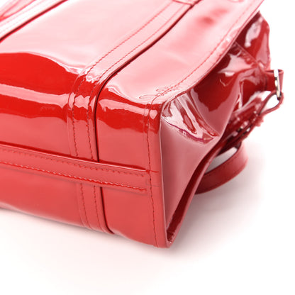 Balenciaga Patent XS Bazar Shopper Tote Rouge Groseille 9 of 9
