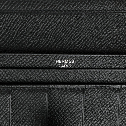 Hermes Epsom Bearn Gusset Wallet Black 6 of 8