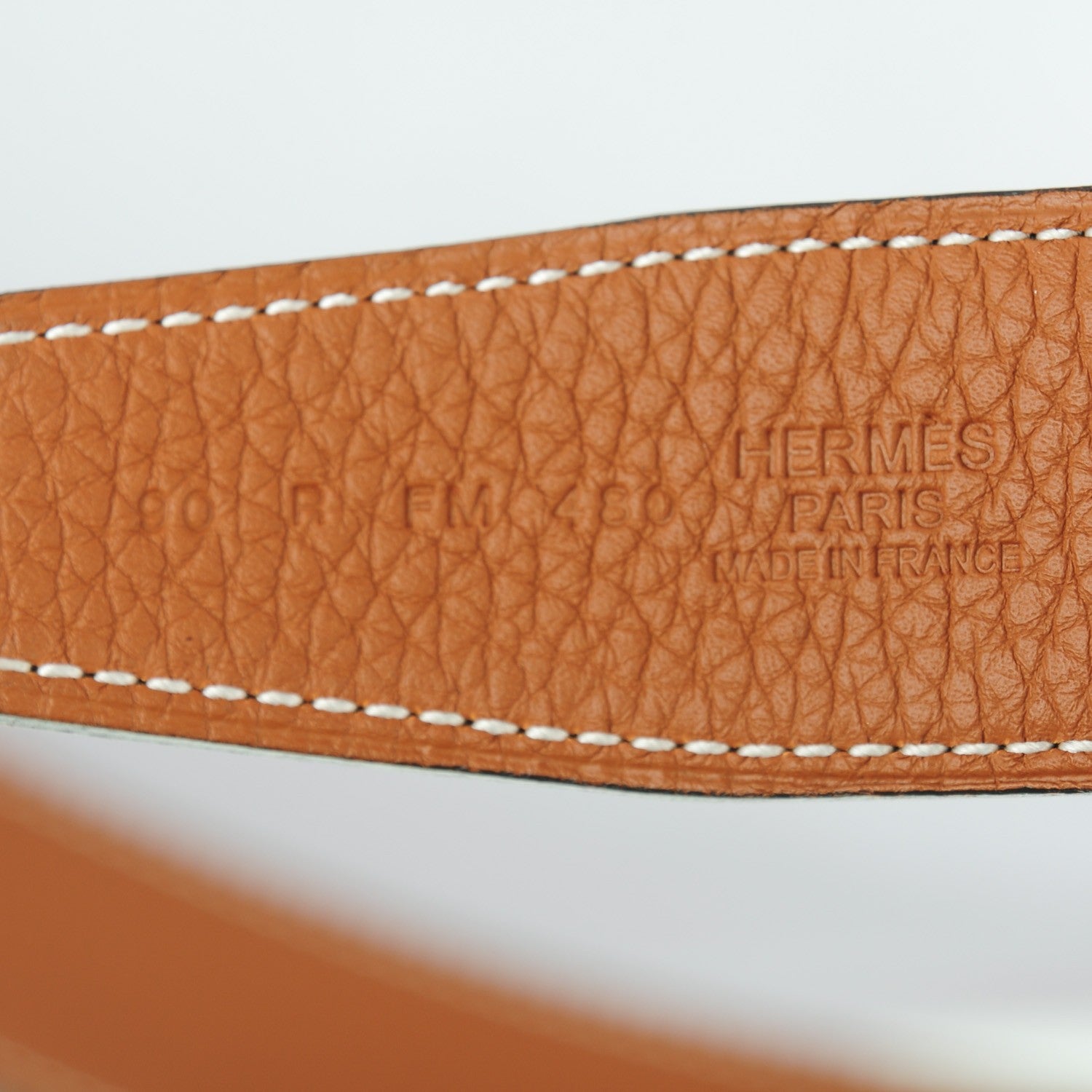 Hermes Box Togo 32mm H Belt 95 Black Gold 3 of 6