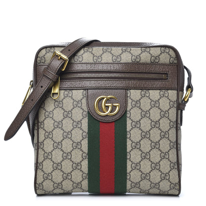 Gucci GG Supreme Monogram Web Small Ophidia Messenger Bag Brown 1 of 9