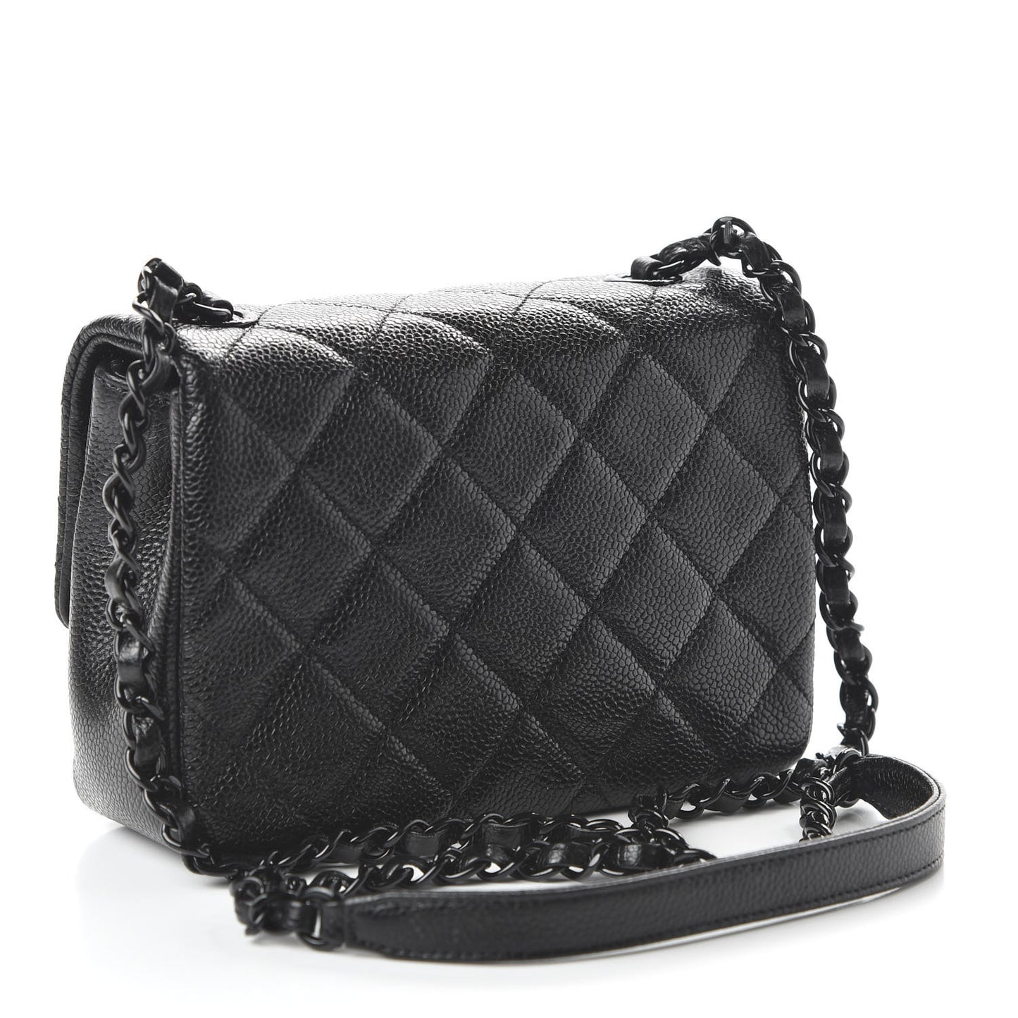 Caviar Quilted Incognito Mini Square Flap Black