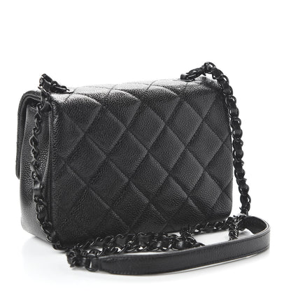 Chanel Caviar Quilted Incognito Mini Square Flap Black 3 of 10