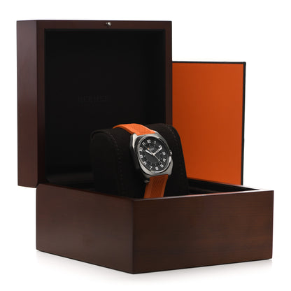 Hermes Titanium Rubber 39mm H08 Automatic Watch Orange 5 of 5