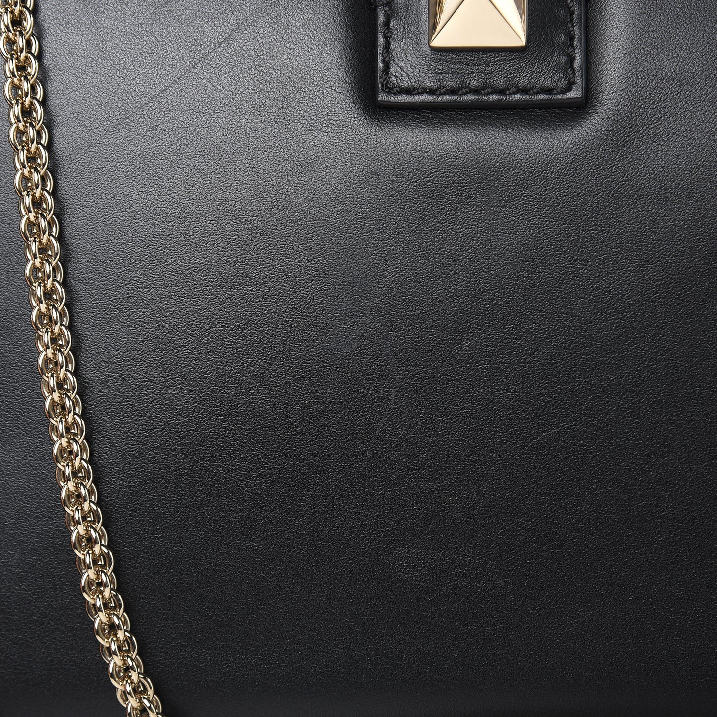 Vitello Medium Glam Lock Rockstud Flap Black