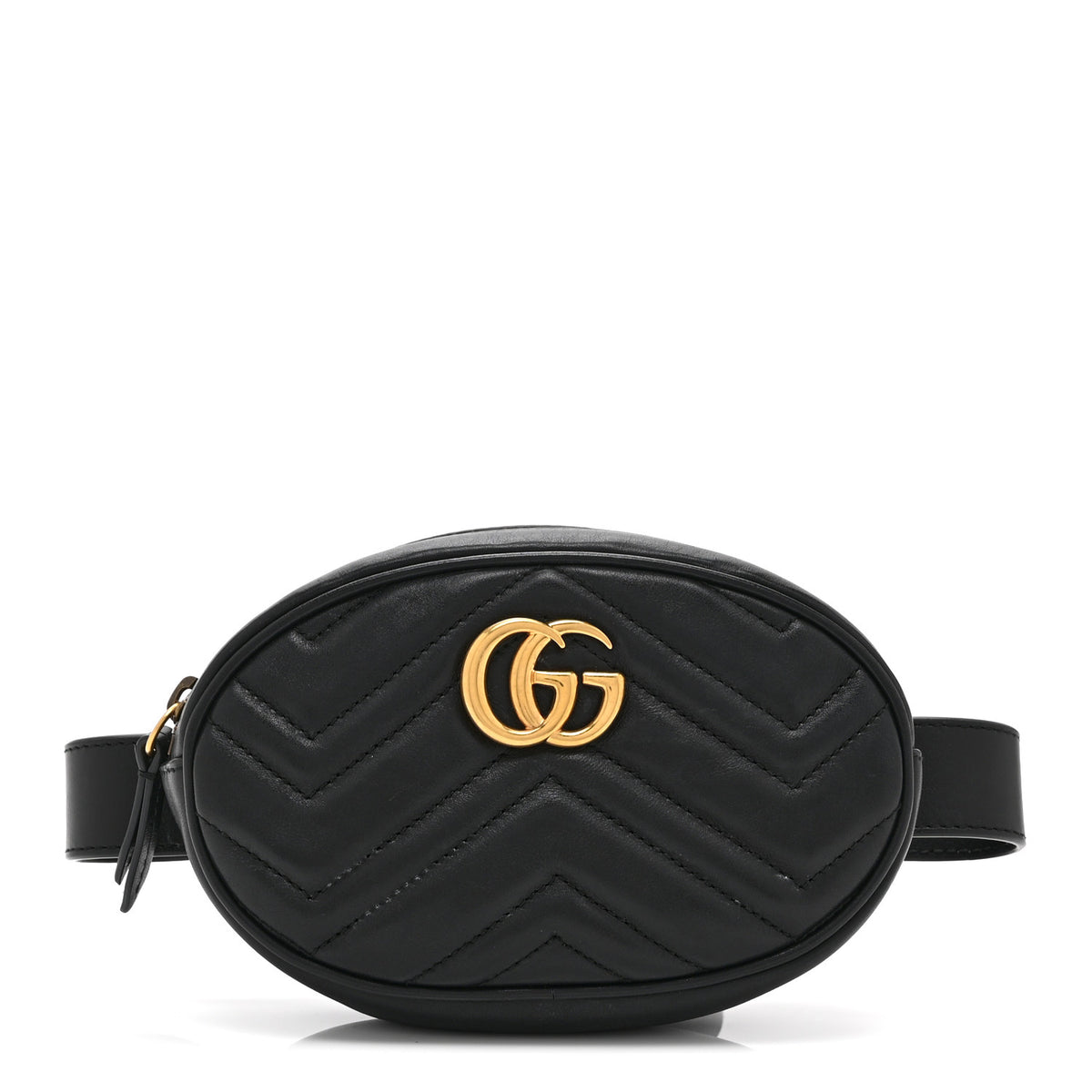 Calfskin Matelasse GG Marmont Belt Bag 85 34 Black