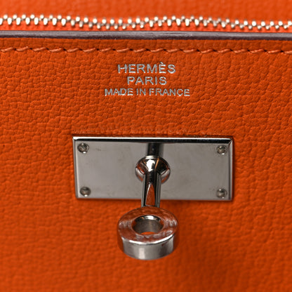 Hermes Chevre Mysore Kelly Longue Wallet Orange 6 of 8
