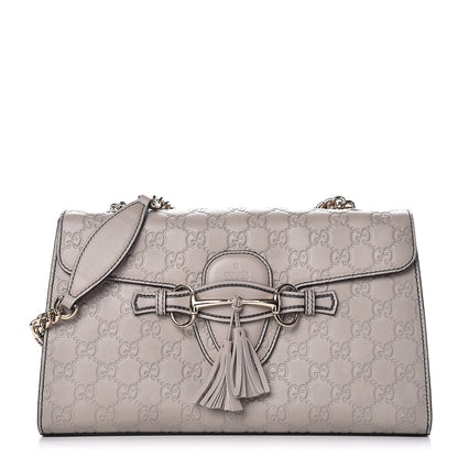 Gucci Soft Guccissima Medium Emily Chain Shoulder Bag Storm Grey 1 of 9